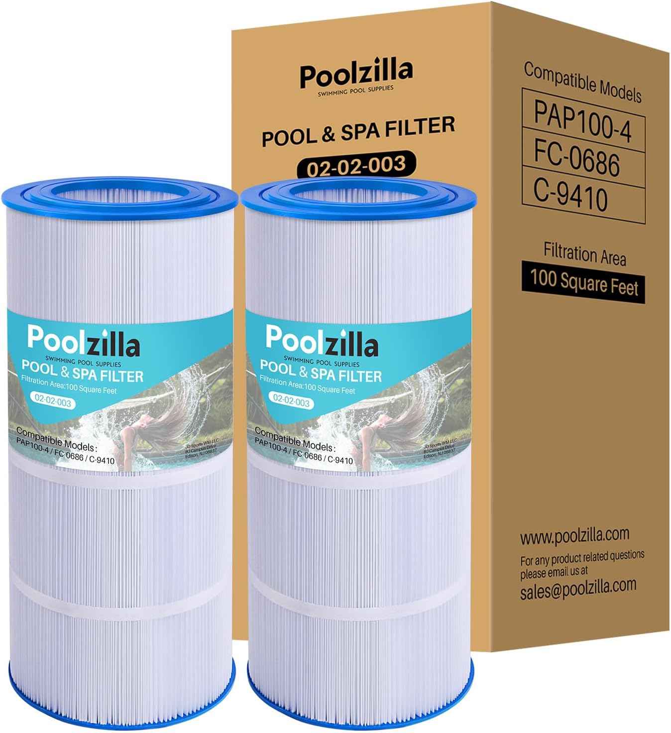 Poolzilla [1 Filter Cartridge Compatible w/ CC100, C-9410, Pentair R173215
