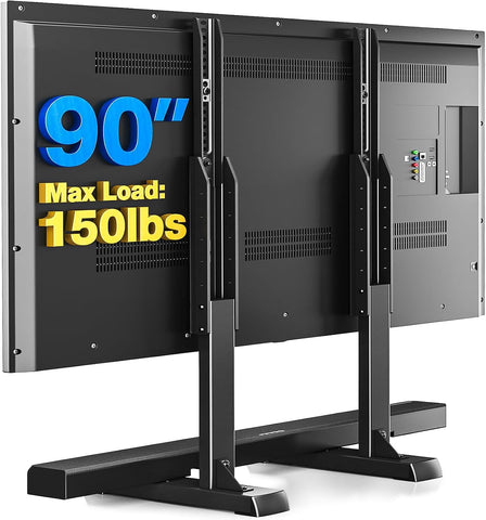 Rfiver Table Top TV Stand with Height Adjustable TV Legs for 37-90 Inch TVs