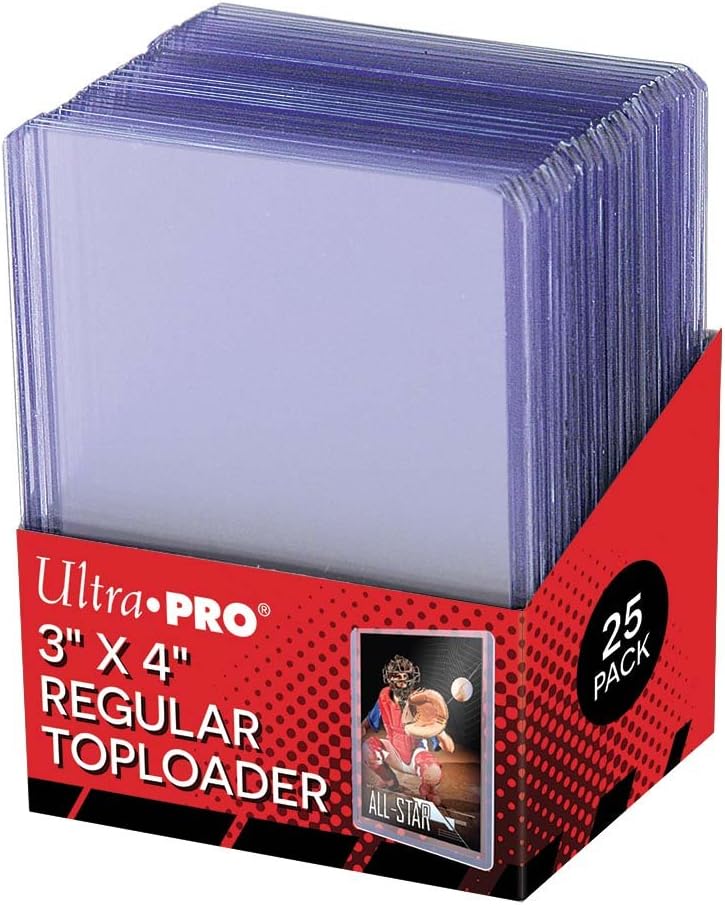 Ultra Pro 3" x 4" Clear Regular Top Loaders for Trading Cards – 25 Pack