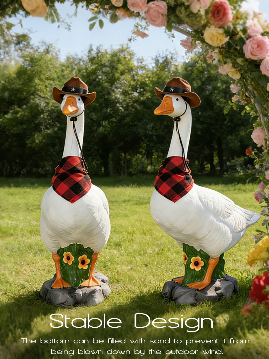 LarpGears Premium Adjustable Large 23 Inch Porch Goose Statue