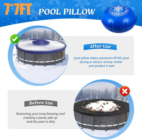 7 FT Pool Pillows for Above Ground Pools,Winter Pool Cover Pillow