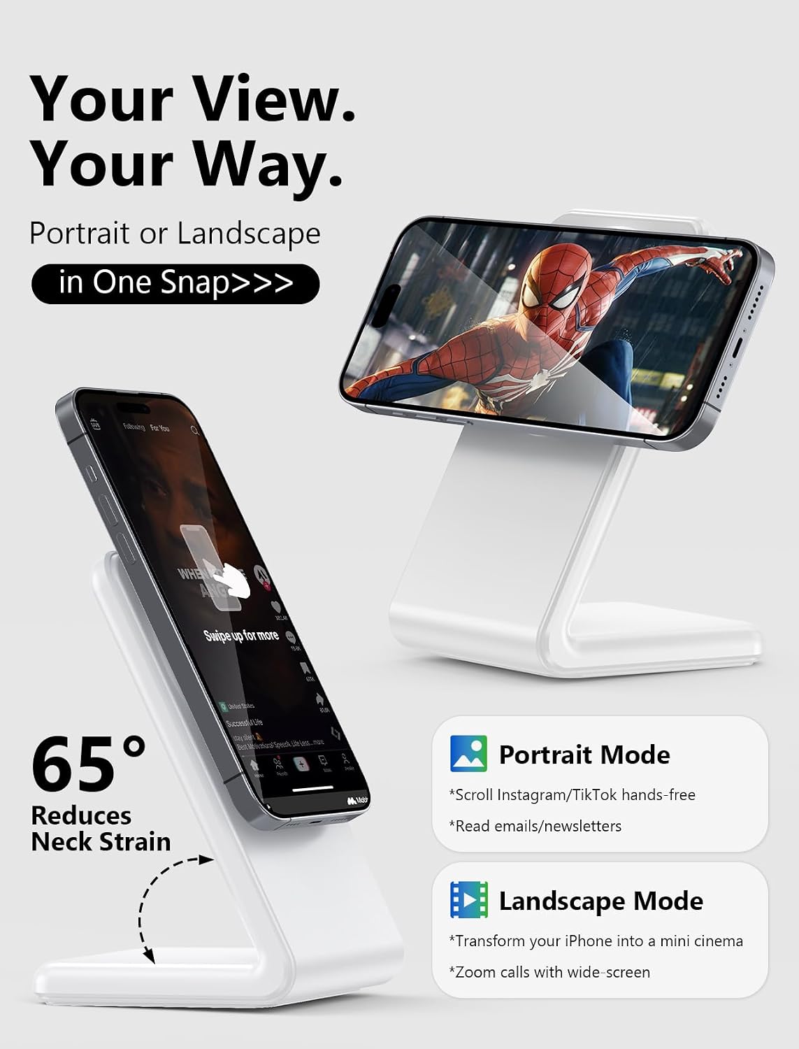 Mag.Safe Charger - Magnetic Wireless Charger for iPhone 12-17,White