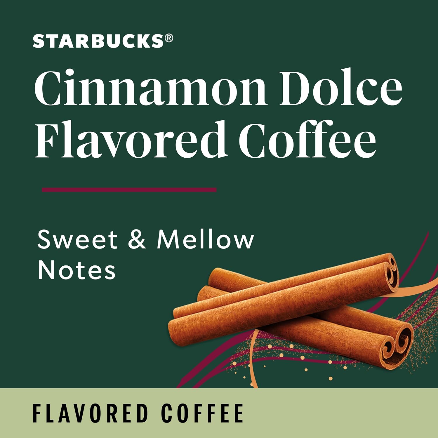 Starbucks Ground Coffee, Flavored Hot or Iced Coffee, Cinnamon Dolce, Six 11 oz Bags​ | 100% Arabica ground coffee; natural cinnamon dolce flavor; 6 bags, 11 oz each (66 oz total)