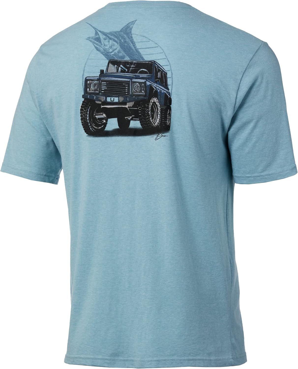 HUK Mens Performance Fishing Logo Tee, Short Sleeve T-Shirt for Men