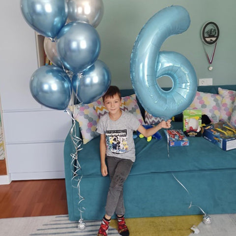 40 Inch Pastel Blue Number 0 Balloons, Giant Self Inflating Foil Number Balloon 0-9 for Boys, Baby Light Blue Mylar Helium 0 Balloons for Kids Age Birthday Party Decor Anniversary Decorations Supplies