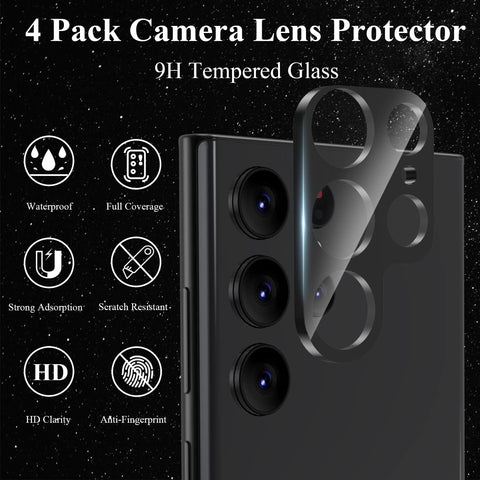 4 Pack Camera Lens Protector Compatible with Samsung Galaxy S22 Ultra