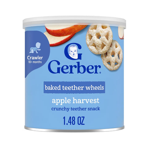 Gerber Banana Peach Teething Wafers, 6 Pack