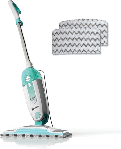 Shark Steam Mop for Sealed Hard Floors with 2 Dirt Grip Pads, White, S1000
