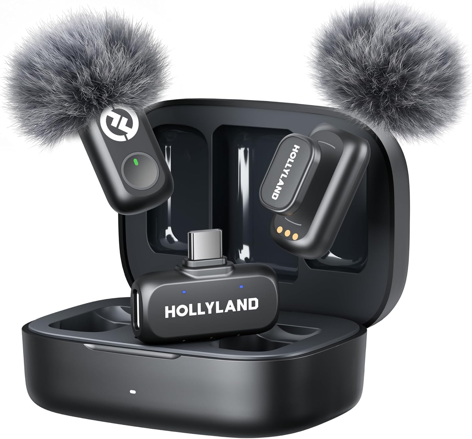Hollyland Lark A1 (2TX+USB-C RX+Charging Case) Wireless Magnetic Microphone