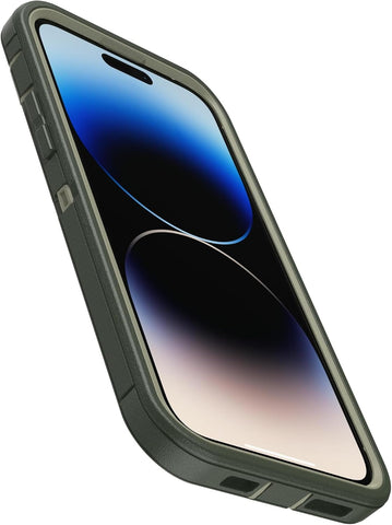 OtterBox iPhone 14 Pro Max (Only) - Defender Series Screenless Edition Case - Lichen the Trek (Green) - Case Only - Microbial Defense Protection - Non-Retail Packaging