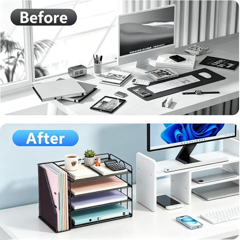 gianotter 4-Tier Paper Organizer With Magazine Holder