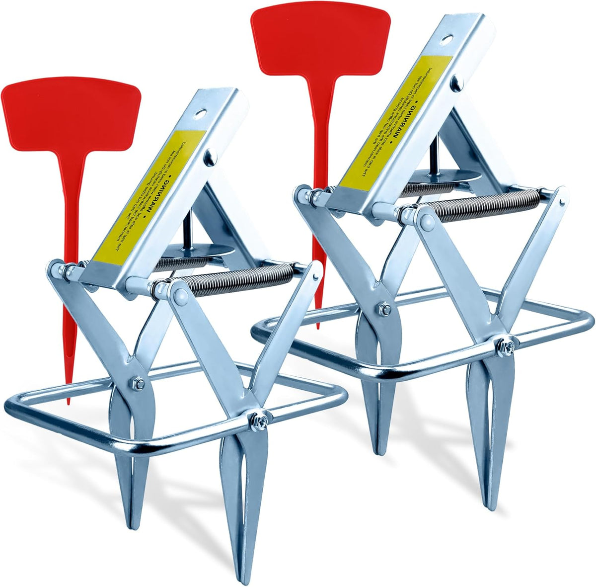 2 Pack Mole Traps,Galvanized Steel Scissor Trap,Reusable Mole Trap Killer,Easy Set Trap for Lawns