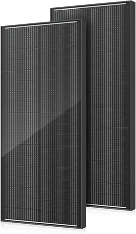 100W Solar Panel, 18BB N-Type 2Pcs 12V/24V 100 Watt Solar Panels
