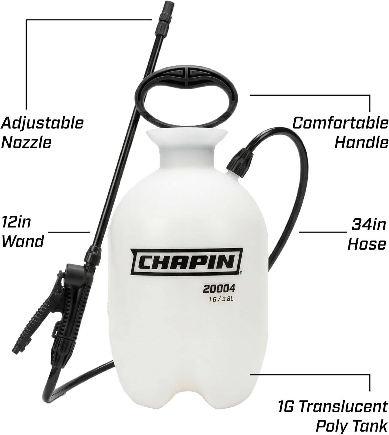 CHAPIN 20004 SureSpray 1-Gallon Pump Sprayer for Lawn, Garden & Weeds