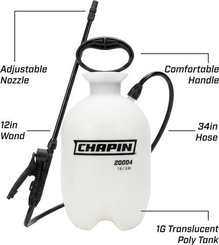 CHAPIN 20004 SureSpray 1-Gallon Pump Sprayer for Lawn, Garden & Weeds