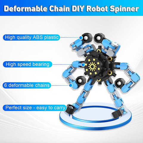 Transformable Fidget Spinners,3PCS Funny Sensory Fidget Toys for Kids
