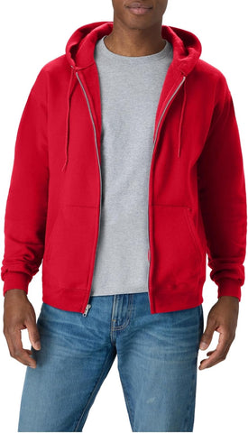 Hanes Men's Zip-up Hoodie, Ecosmart Fleece Full-zip Hoodie for Men, Hooded Sweatshirt
