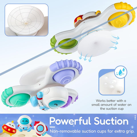 ALASOU Pop Suction Cup Spinner Airplane Travel Toys for 1 Year Old Boy Girl