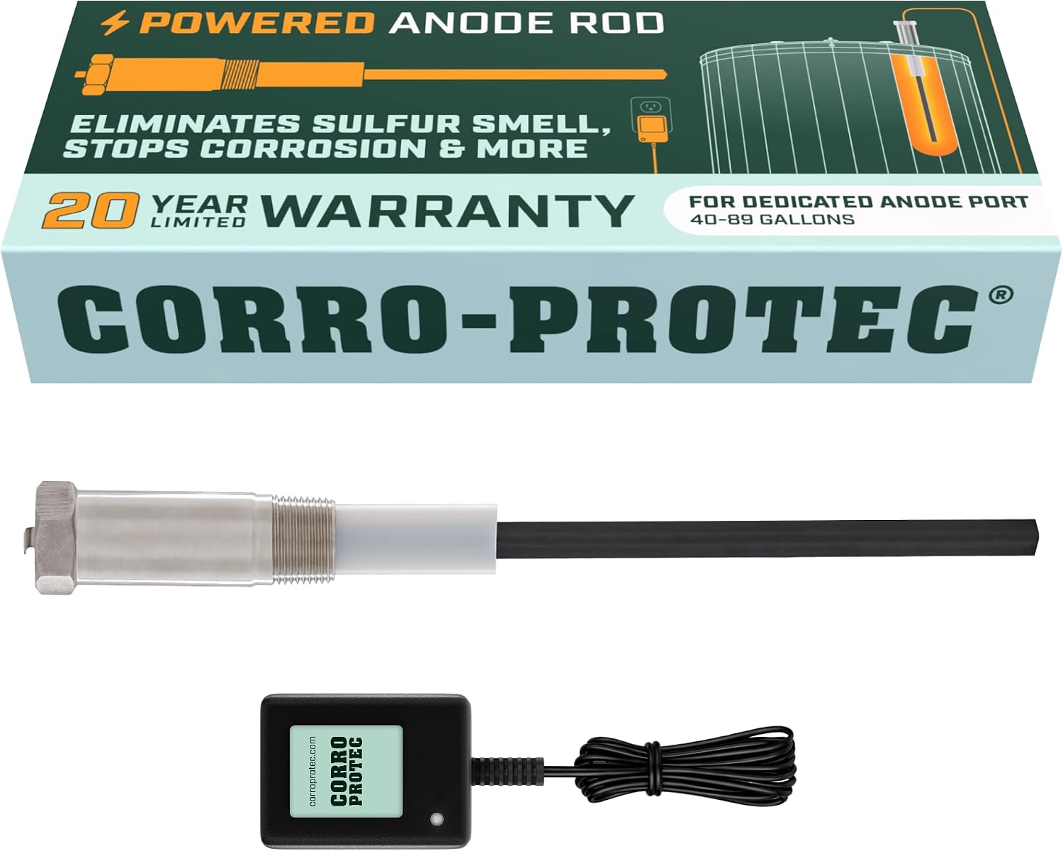 Corro-Protec Powered Anode Rod for Water Heater