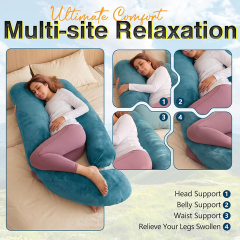 60 Inch Pregnancy Pillow for Sleeping (Royal Blue)
