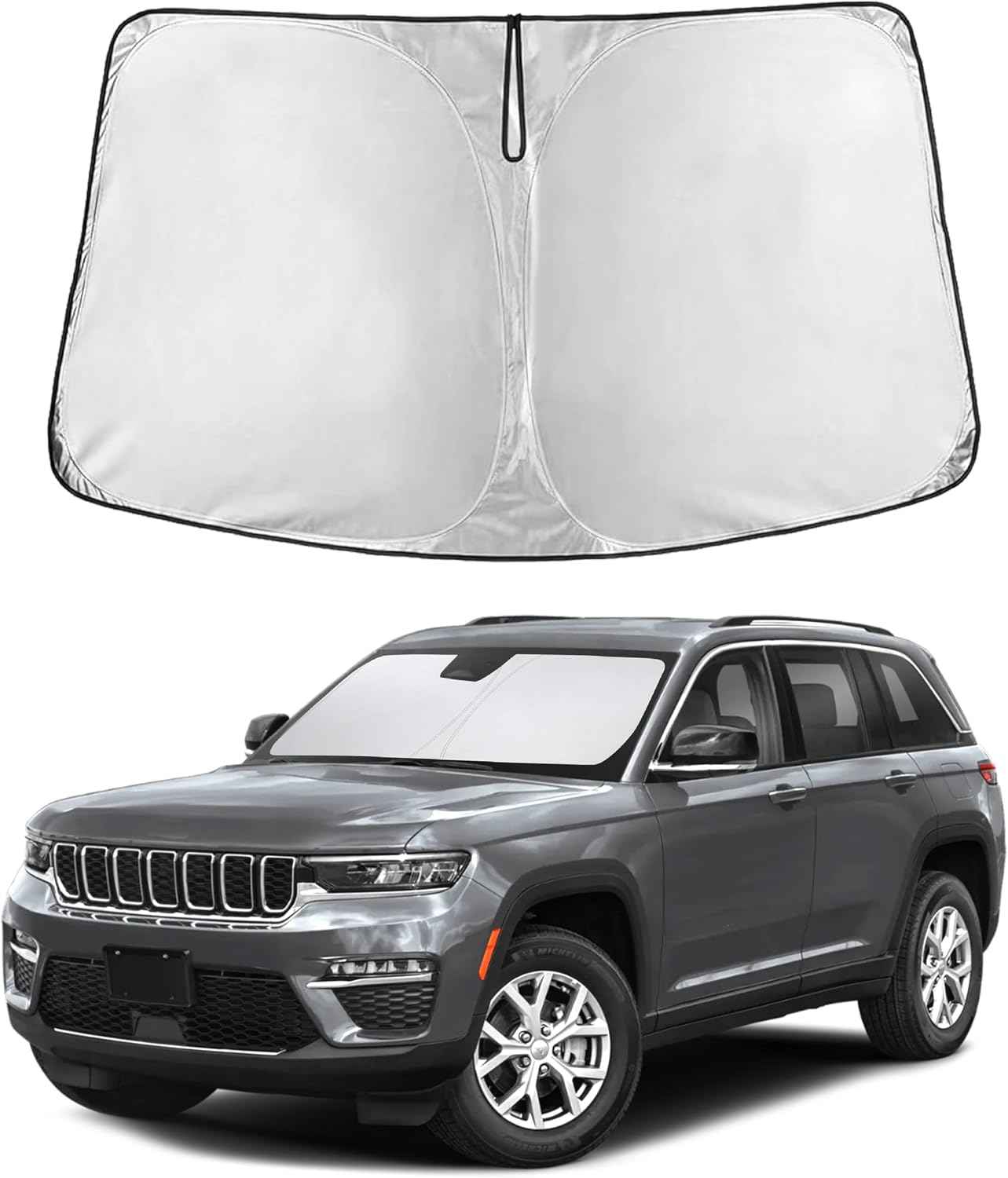 EcoNour Windshield Sunshade for Jeep Grand Cherokee 2011-2024 2025 2026