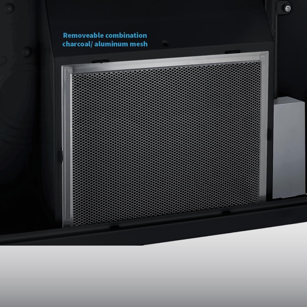 Summit 20” Convertible Range Hood, ADA Compliant, Black - HC20BBADA