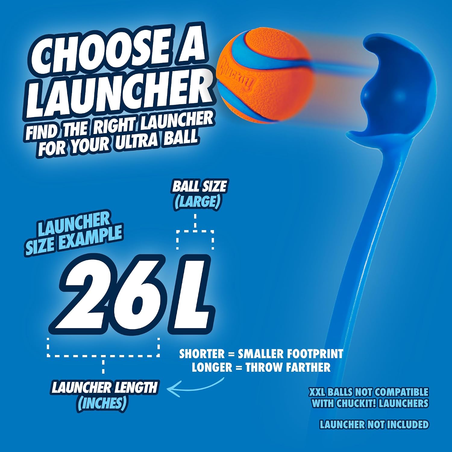 Chuckit! Ultra Ball Dog Fetch Toy, Large 3in, for 60-100lbs Dogs, Floats