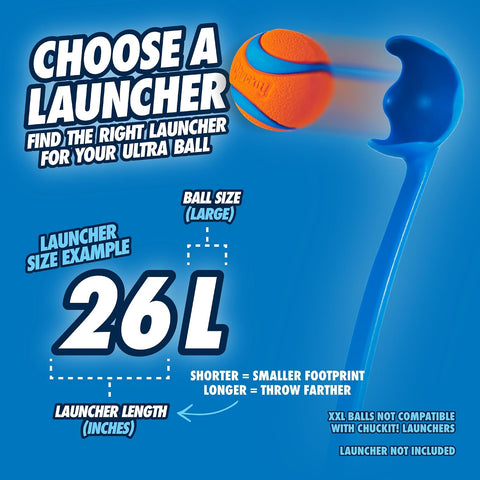 Chuckit! Ultra Ball Dog Fetch Toy, Large 3in, for 60-100lbs Dogs, Floats