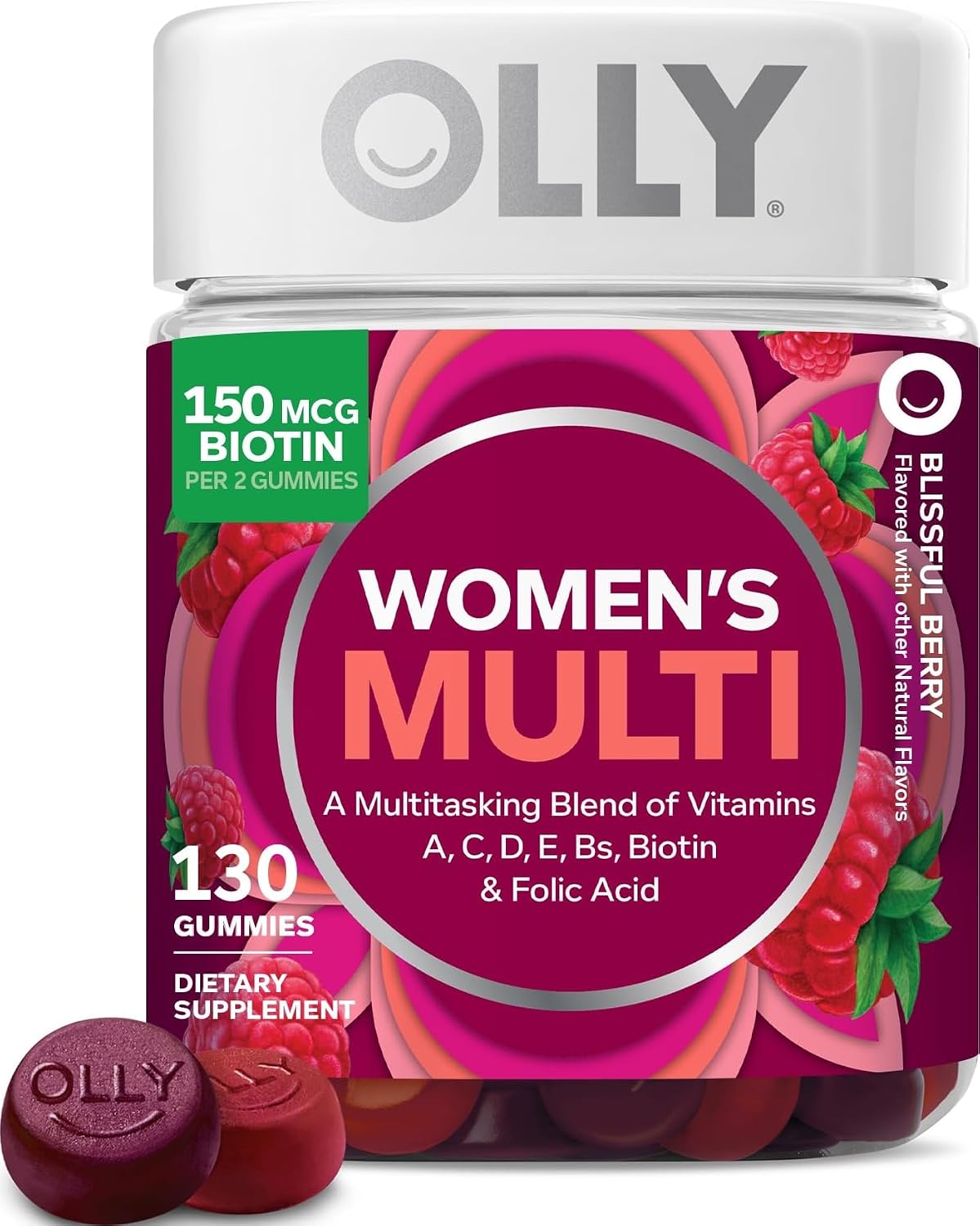OLLY Women's Multivitamin, Supports Overall Wellness,* Biotin - 130 Count