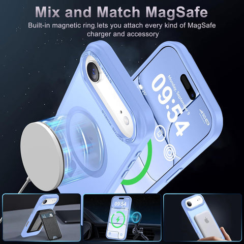 Newfuture Magnetic for iPhone Air Case Matte Shockproof, Blue