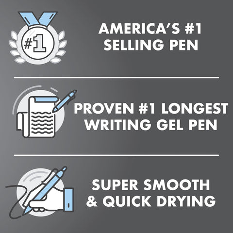 PILOT G2 Pens, 0.7mm, Black Ink, 5-Pack