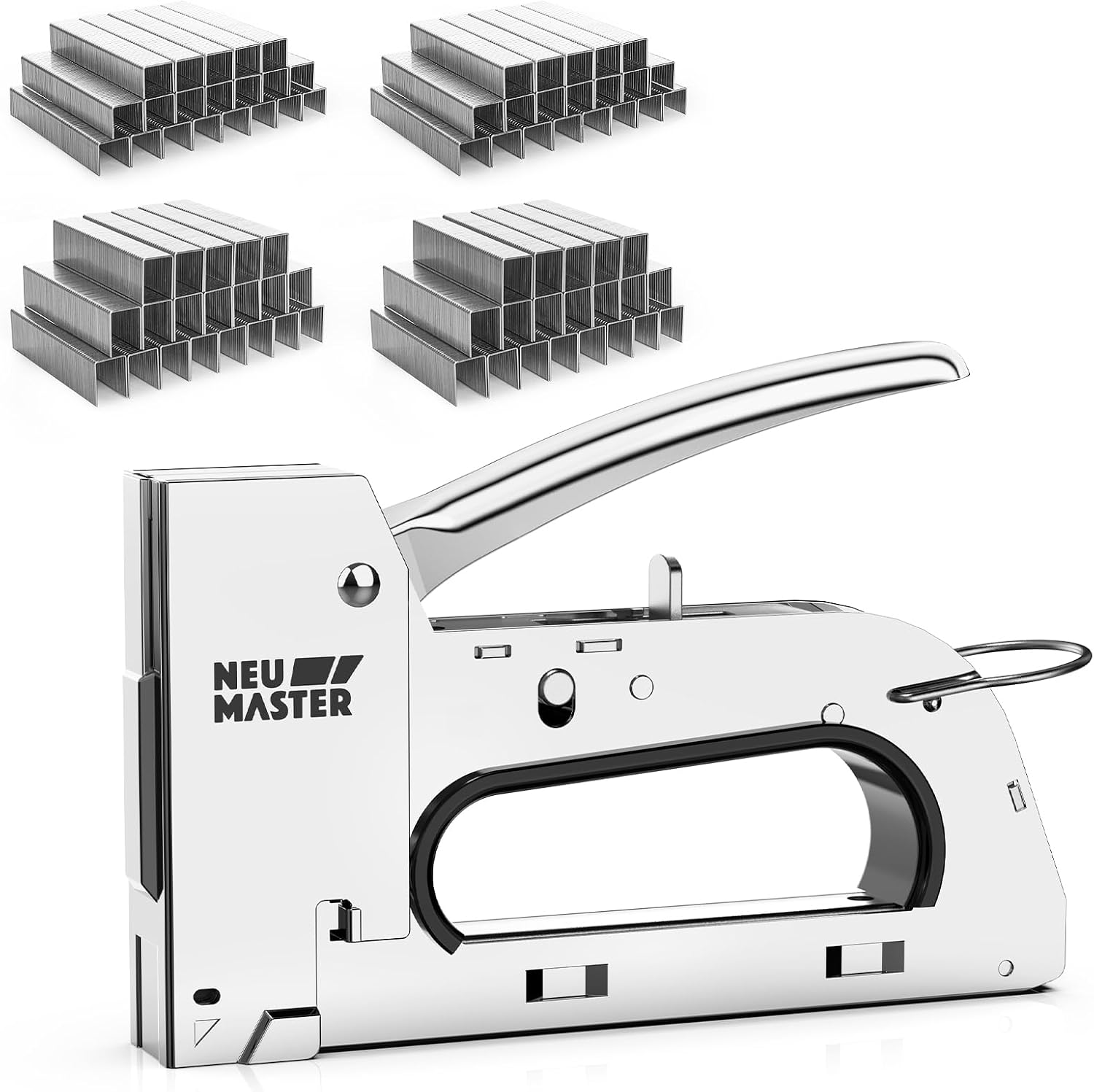 NEU MASTER All Steel Staple Gun, Wood Stapler Gun with 4000 Staples