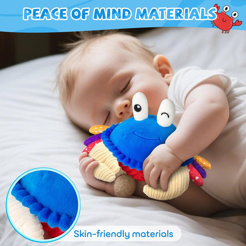 Interactive Crawling Crab Baby Toy, Musical Toy with 40 Songs & Recording
