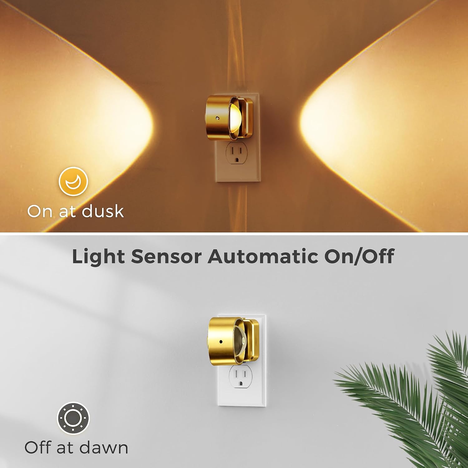 L LOHAS LED Night Light Projector, Night Lights Plug into Wall Light Sensor