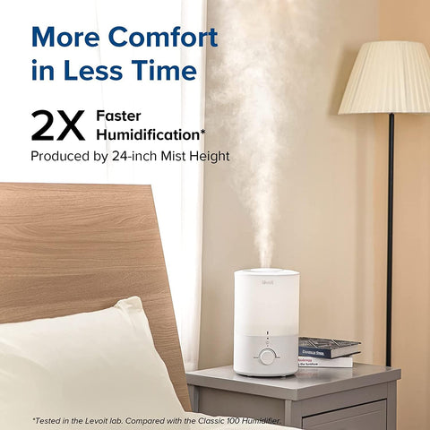 Levoit Top Fill 3L Humidifiers for Bedroom with Night Light, Cool Mist