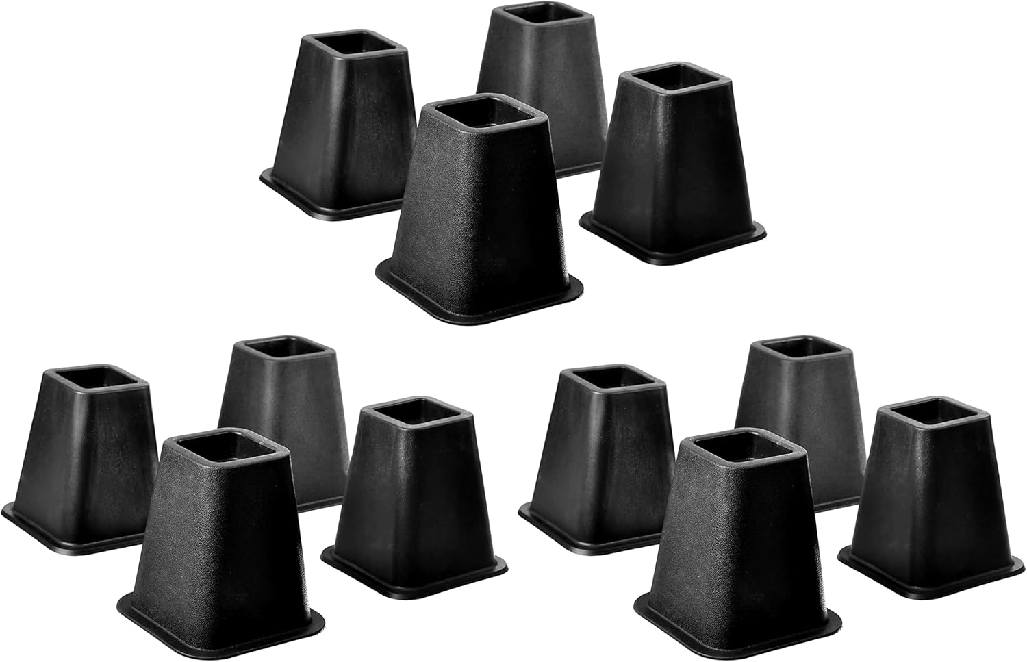 HOME IT 5 to 6-inch Super Quality Black Bed Risers - Helps You Storage Under the Bed - 4-Pack (White)