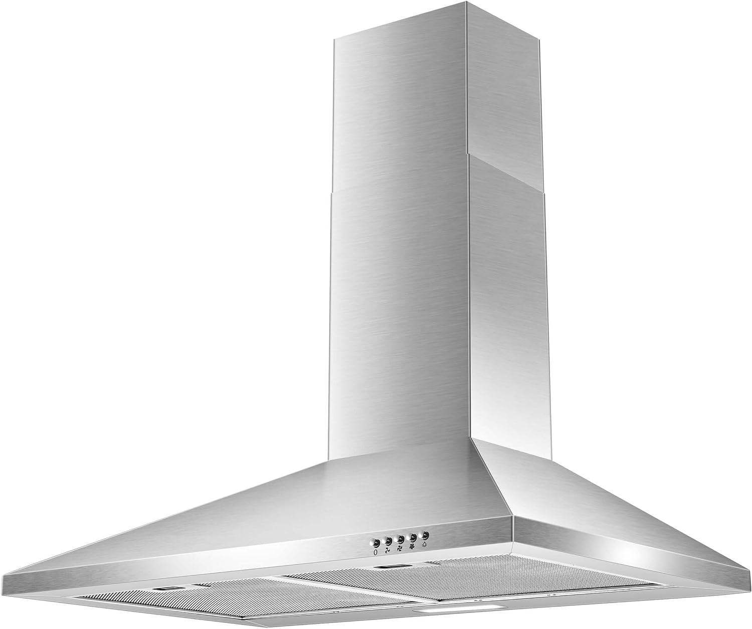 SNDOAS Range Hood 30 inch,Wall Mount Range Hood in Stainless Steel With Ducted/Ductless Convertible,Stove Vent Hood with Aluminum Filters,3 Speed Exhaust Fan,LED Light,Button Control