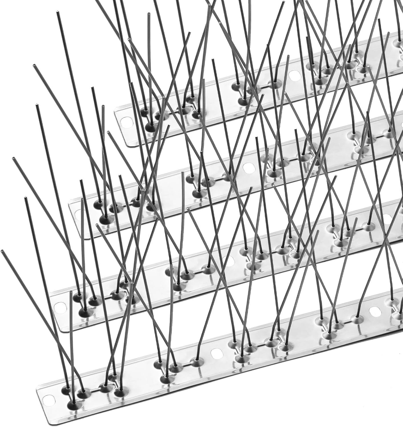 OFFO Bird Spikes for Outside, 304 Stainless Steel, 4 Pcs, 3.4 Ft (1.04 m)