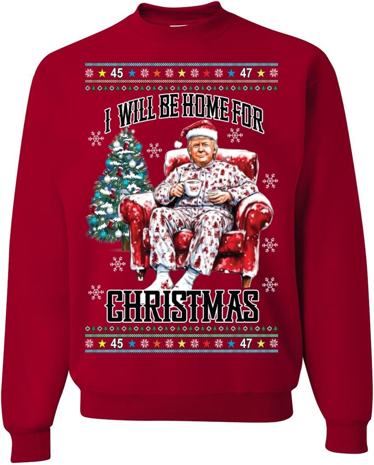 wild custom apparel Donald Trump Make Christmas Great Again Ugly Funny Christmas Sweater Sweatshirt