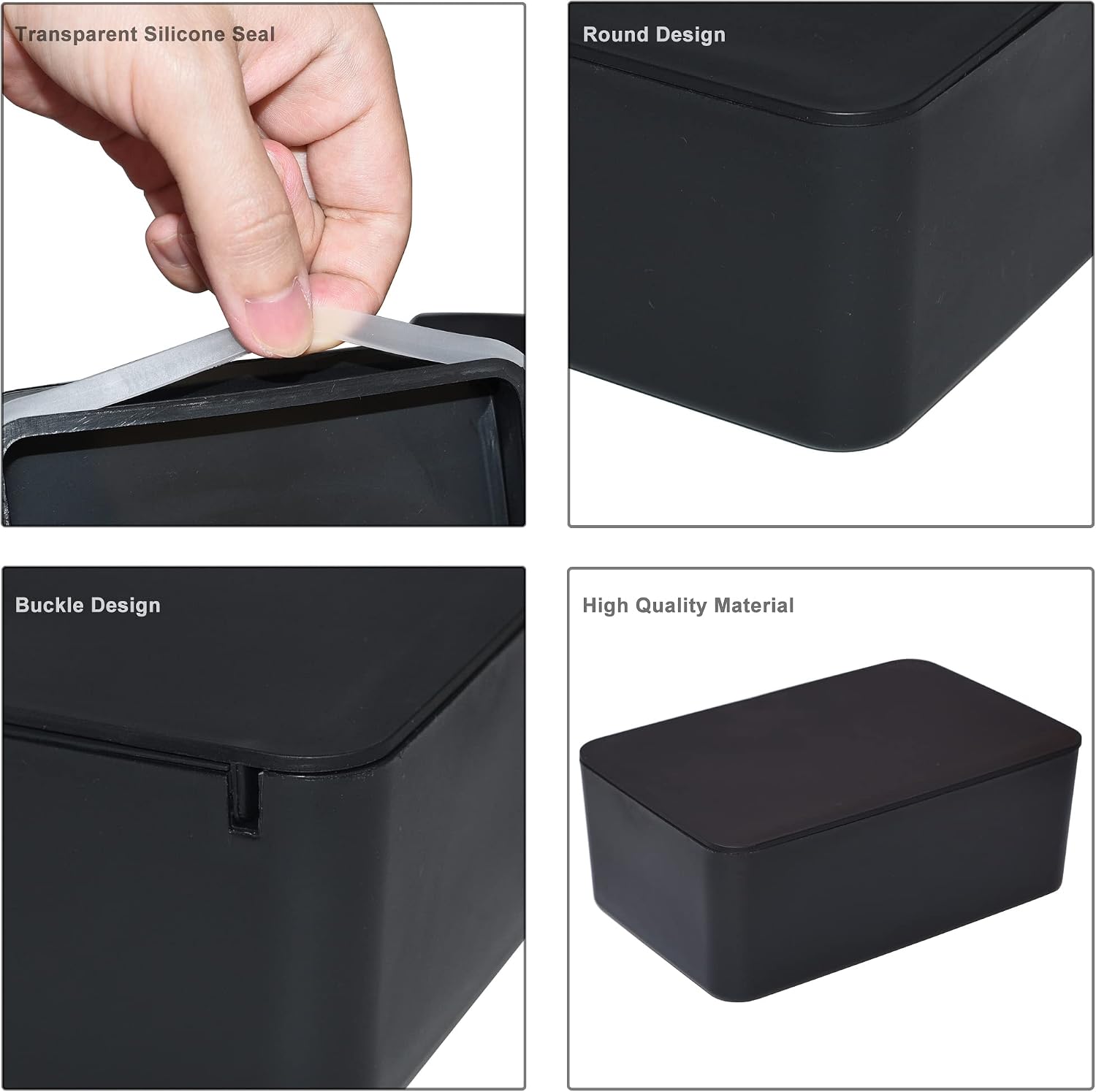 Diaper Wipes Dispenser, Tissue Storage Box Case (Black)