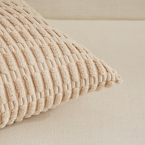 Fancy Homi 4 Packs Decorative Throw Pillow Covers for Living Room Couch Bed, Modern Farmhouse Boho Home Décor Accent Cushion Case, 18" x 18", Neutral