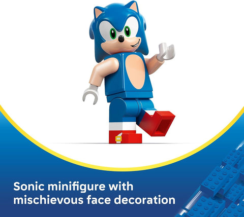 LEGO Sonic The Hedgehog Sonic: Speedster Lightning Race Car Toy for Boys & Girls - Toy Building Set W/Minifigure for Kids & Gamers, Ages 7+ - Gift Idea for Birthdays - 77117
