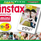 Fujifilm Instax Mini Instant Film, 10 Sheets x 5 Packs (Total 50 Shoots)