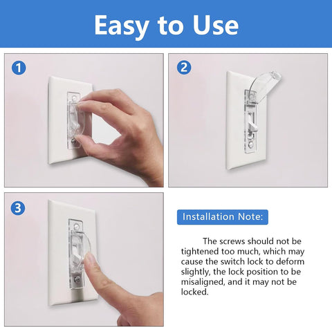 Light Switch Cover Guard, 2 Pack, Clear, for Home & Nursery