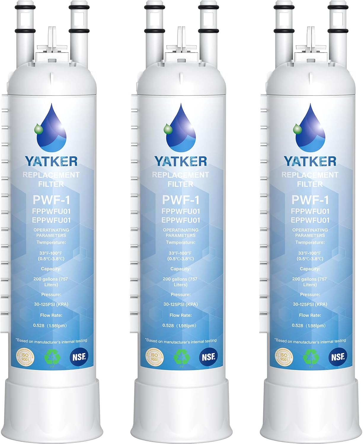 FPPWFU01 Water Filter Replacement 3 Packs