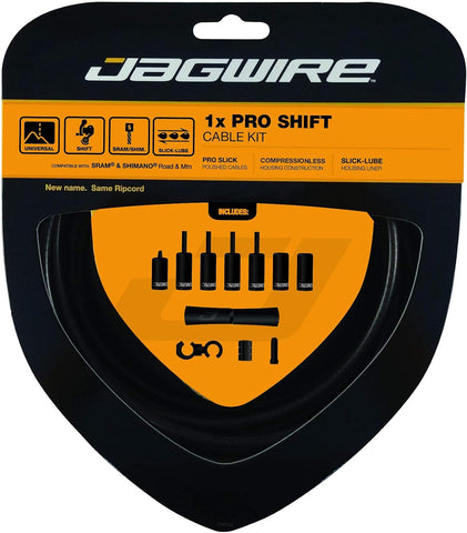 Jagwire - Universal 1x Pro Shift Kit |for Road, MTN, and Gravel Bike | SRAM and Shimano Shifter Compatible | Stealth Black