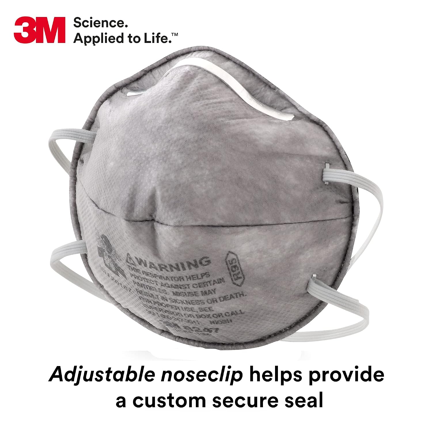 3M Particulate Disposable Respirator 8247, Pack of 20, R95, NIOSH Approved