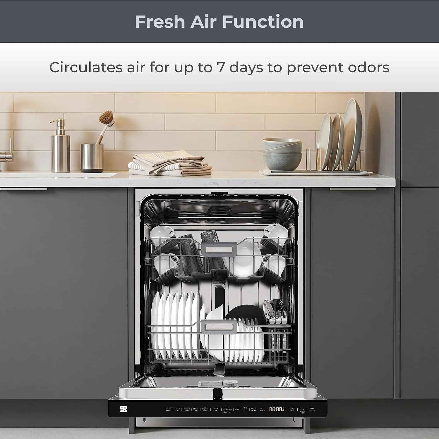 Kenmore 24 in Built-In Dishwasher (Lavavajillas) with Stainless Steel Tub, Top Control, 49 dBA Quiet Operation