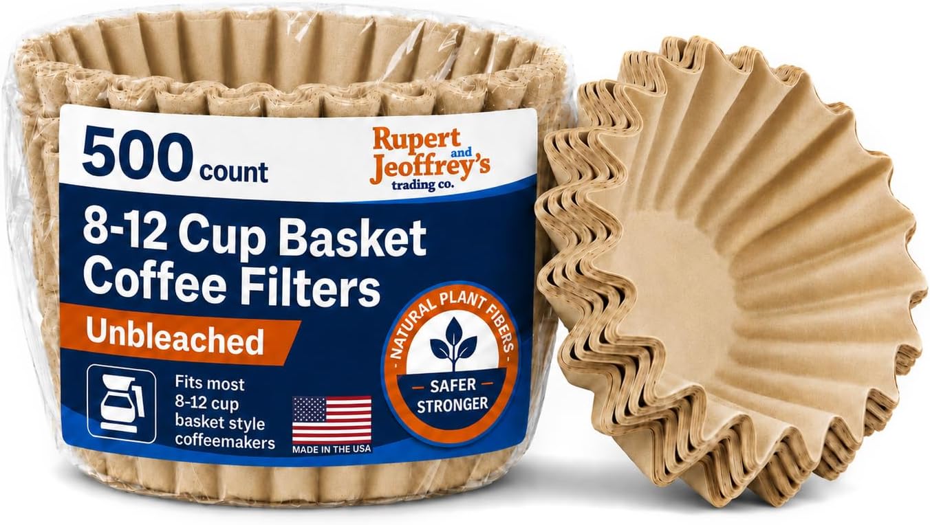 8-12 Cup Basket Coffee Filters (Natural Unbleached, 200)