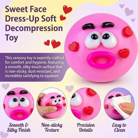 Smushers Squishy Curiosities - Ultra-Soft Slow Rising Stress Relief Toy for Adults, Cute Quirky Sensory Fidget Toy for Anxiety Relief, ADHD & Autism, Unique Office Desk Decor(Pink)